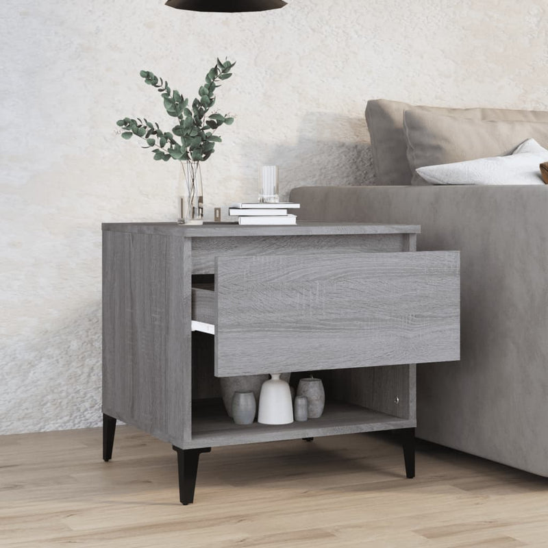 Side Table Grey Sonoma 50x46x50 cm Engineered Wood