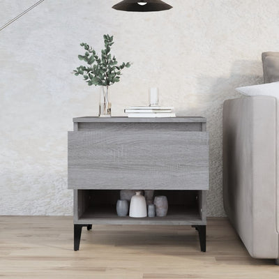 Side Table Grey Sonoma 50x46x50 cm Engineered Wood