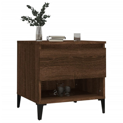 Side Tables 2 pcs Brown Oak 50x46x50 cm Engineered Wood