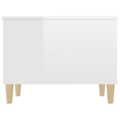 Coffee Table High Gloss White 60x44.5x45 cm Engineered Wood