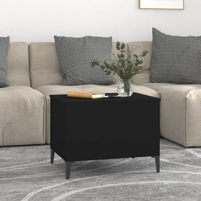 Coffee Table Black 60x44.5x45 cm Engineered Wood