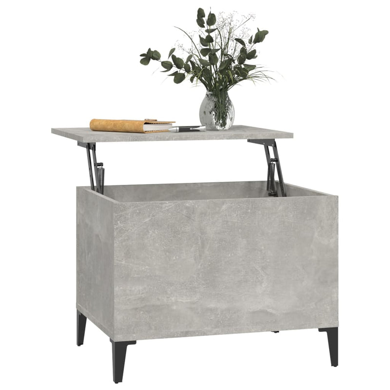 Coffee Table Concrete Grey 60x44.5x45 cm Engineered Wood