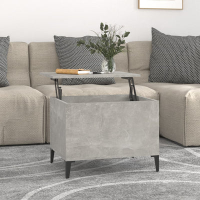 Coffee Table Concrete Grey 60x44.5x45 cm Engineered Wood