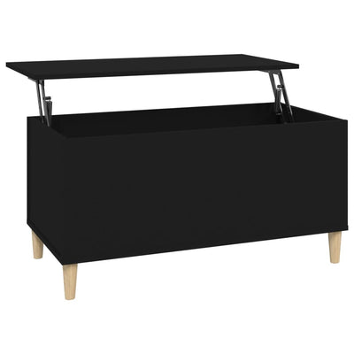 Coffee Table Black 90x44.5x45 cm Engineered Wood