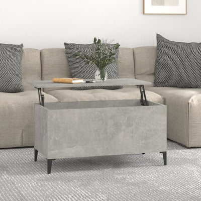 Coffee Table Concrete Grey 90x44.5x45 cm Engineered Wood