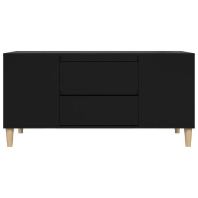 TV Cabinet Black 102x44.5x50 cm Engineered Wood