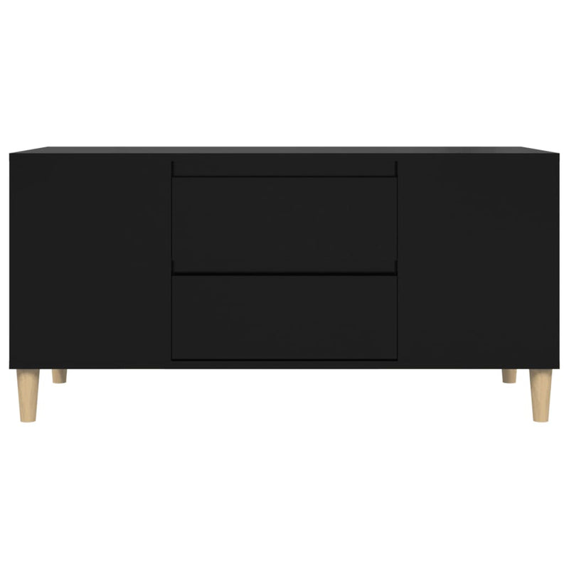 TV Cabinet Black 102x44.5x50 cm Engineered Wood