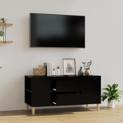 TV Cabinet Black 102x44.5x50 cm Engineered Wood