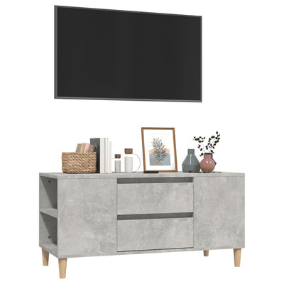 TV Cabinet Concrete Grey 102x44.5x50 cm Engineered Wood