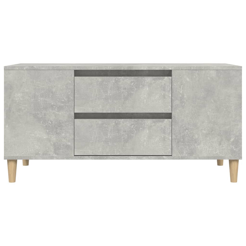 TV Cabinet Concrete Grey 102x44.5x50 cm Engineered Wood