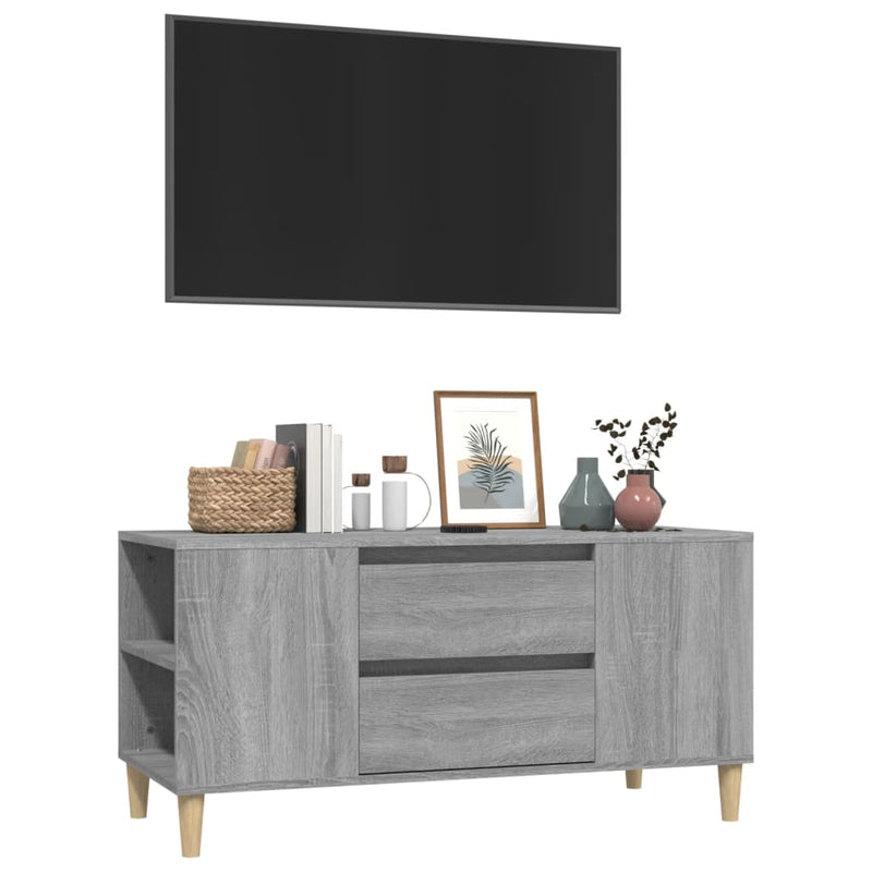 TV Cabinet Grey Sonoma 102x44.5x50 cm Engineered Wood