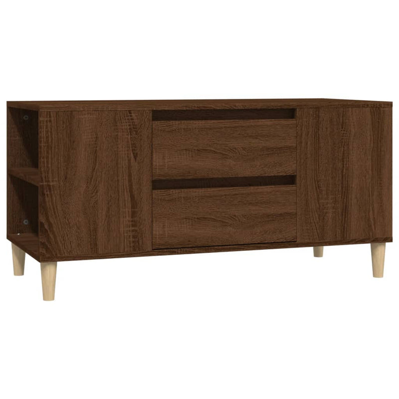 TV Cabinet Brown Oak 102x44.5x50 cm Engineered Wood