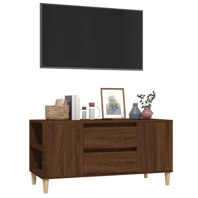 TV Cabinet Brown Oak 102x44.5x50 cm Engineered Wood