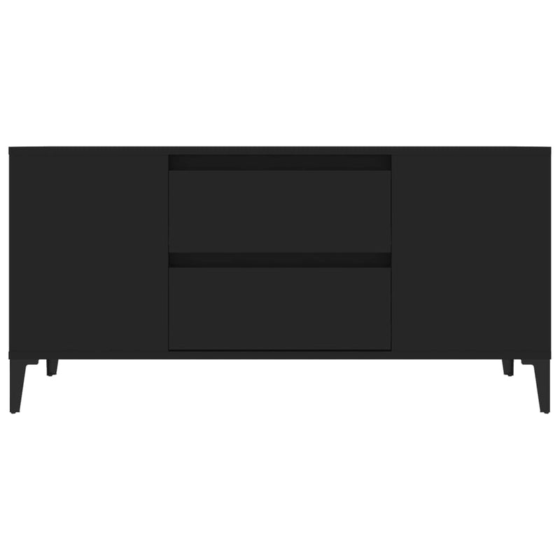 TV Cabinet Black 102x44.5x50 cm Engineered Wood