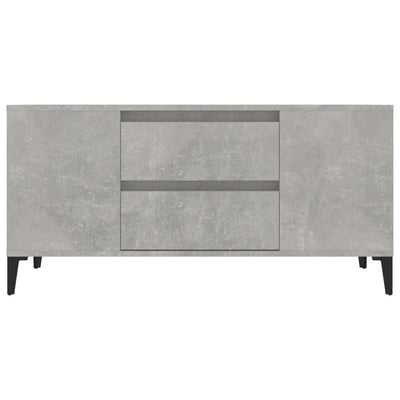 TV Cabinet Concrete Grey 102x44.5x50 cm Engineered Wood