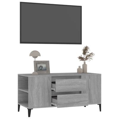 TV Cabinet Grey Sonoma 102x44.5x50 cm Engineered Wood