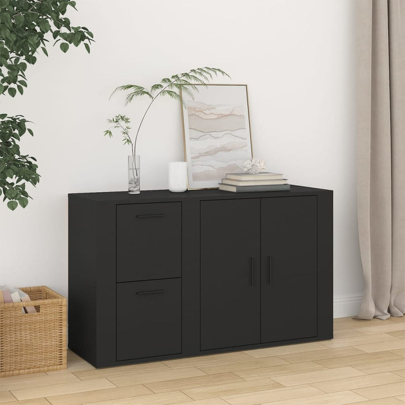 Sideboard Black 100x33x59.5 cm Engineered Wood