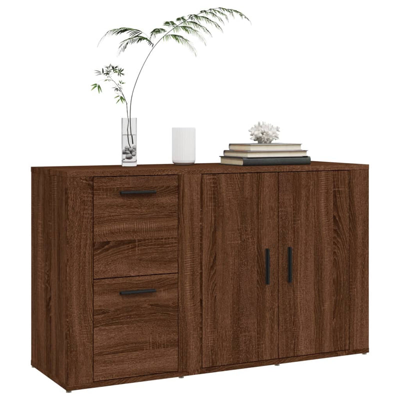 Sideboard Brown Oak 100x33x59.5 cm Engineered Wood