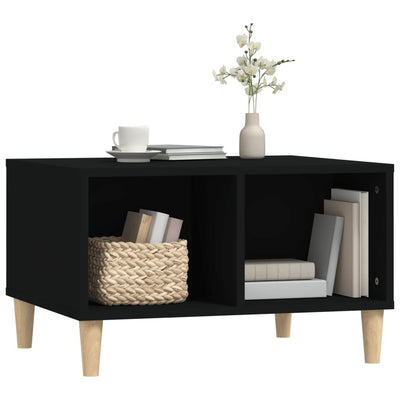 Coffee Table Black 60x50x36.5 cm Engineered Wood