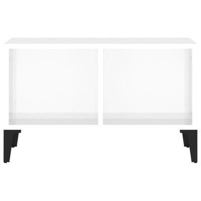 Coffee Table High Gloss White 60x50x36.5 cm Engineered Wood