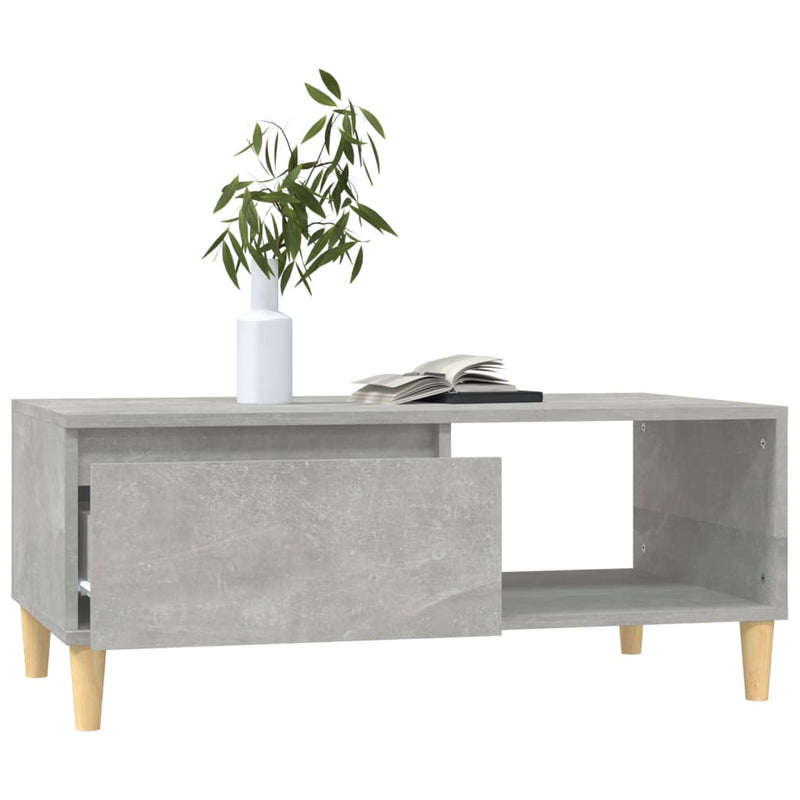 Coffee Table Concrete Grey 90x50x36.5 cm Engineered Wood