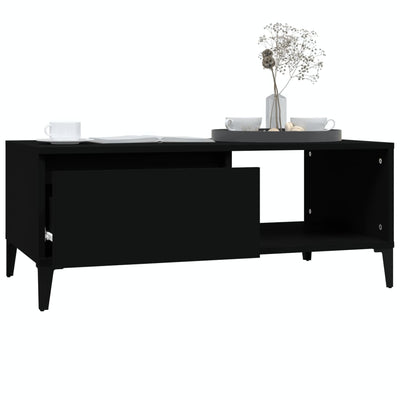 Coffee Table Black 90x50x36.5 cm Engineered Wood