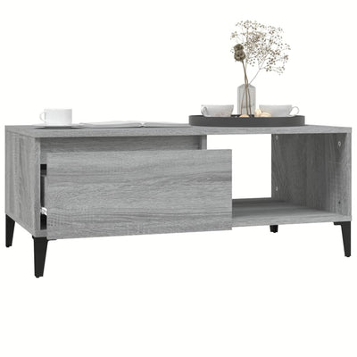 Coffee Table Grey Sonoma 90x50x36.5 cm Engineered Wood