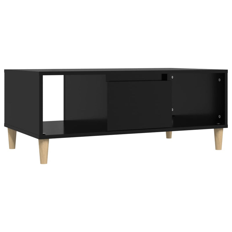 Coffee Table Black 90x50x36.5 cm Engineered Wood