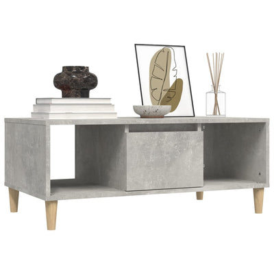 Coffee Table Concrete Grey 90x50x36.5 cm Engineered Wood