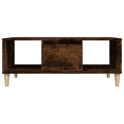 Coffee Table Smoked Oak 90x50x36.5 cm Engineered Wood