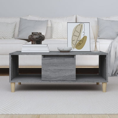 Coffee Table Grey Sonoma 90x50x36.5 cm Engineered Wood