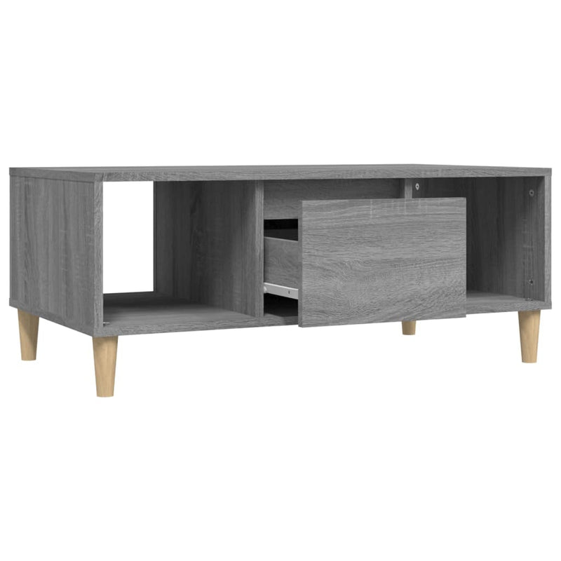 Coffee Table Grey Sonoma 90x50x36.5 cm Engineered Wood