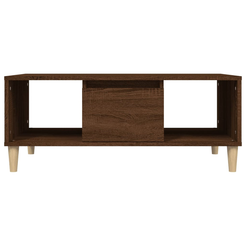 Coffee Table Brown Oak 90x50x36.5 cm Engineered Wood