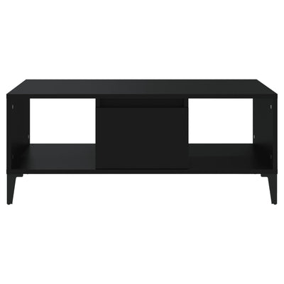 Coffee Table Black 90x50x36.5 cm Engineered Wood