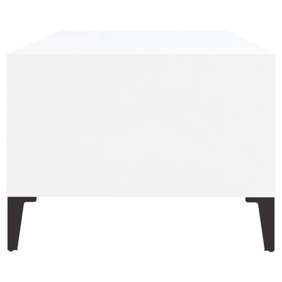 Coffee Table High Gloss White 90x50x36.5 cm Engineered Wood