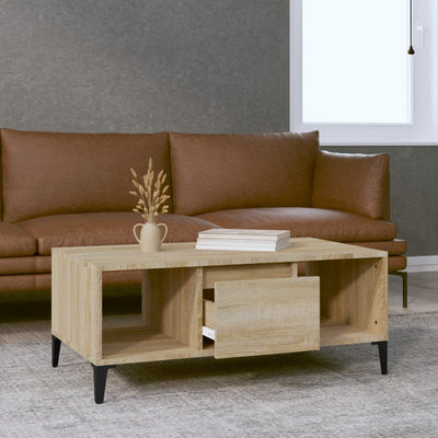 Coffee Table Sonoma Oak 90x50x36.5 cm Engineered Wood