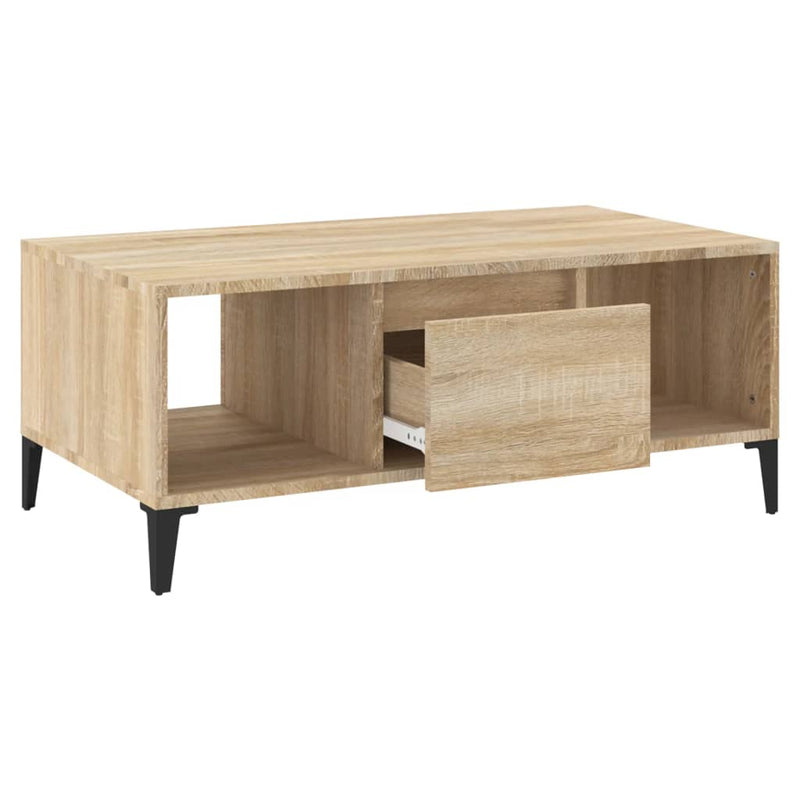 Coffee Table Sonoma Oak 90x50x36.5 cm Engineered Wood