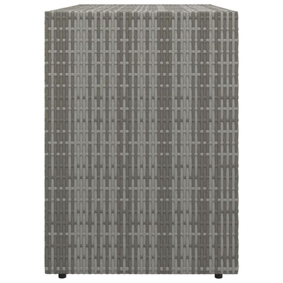 Garden Storage Cabinet Grey 100x55.5x80 cm Poly Rattan