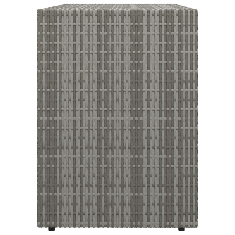 Garden Storage Cabinet Grey 100x55.5x80 cm Poly Rattan