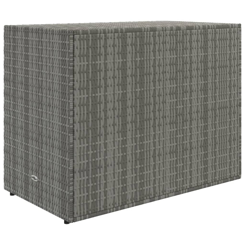 Garden Storage Cabinet Grey 100x55.5x80 cm Poly Rattan