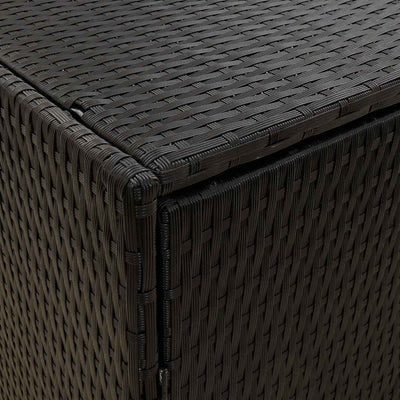 Garden Storage Cabinet Black 198x55.5x80 cm Poly Rattan