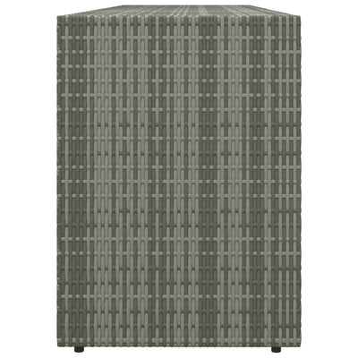 Garden Storage Cabinet Grey 198x55.5x80 cm Poly Rattan