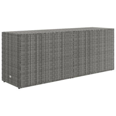 Garden Storage Cabinet Grey 198x55.5x80 cm Poly Rattan