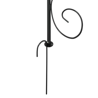 Garden Arch Black Ø180x255 cm Steel