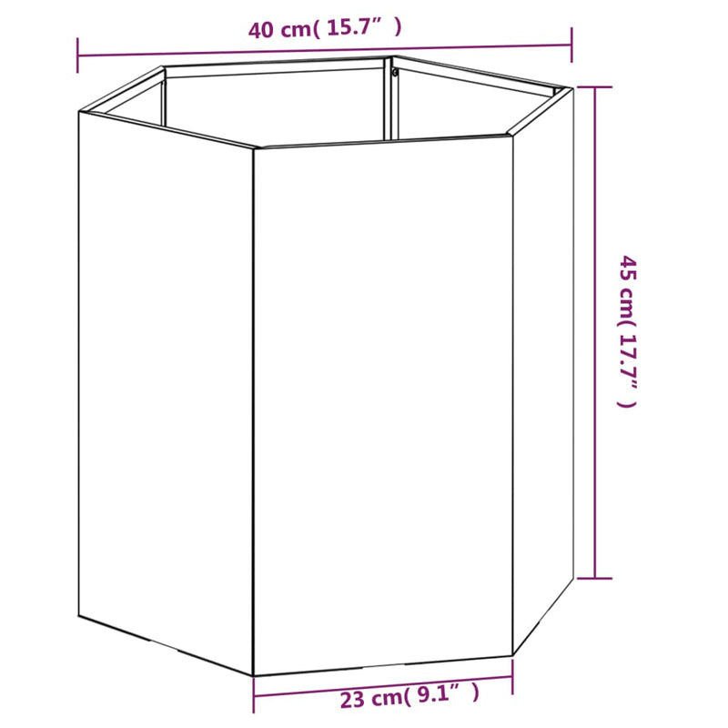 Planter Rusty 40x40x45 cm Corten Steel