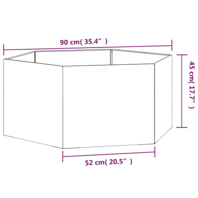 Planter Rusty 90x90x45 cm Corten Steel