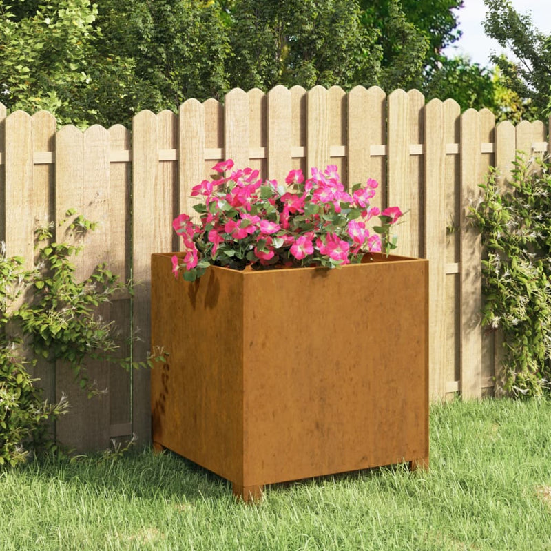 Planter with Legs Rusty 42x40x43 cm Corten Steel