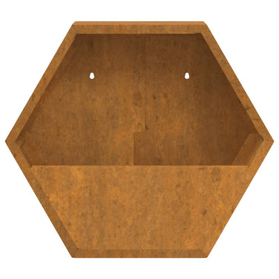 Wall Planters 2 pcs Rusty Corten Steel 46x10x40 cm