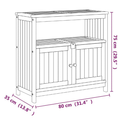 Garden Console Table 80x35x75 cm Solid Wood Acacia