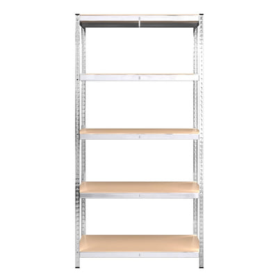 5-Layer Shelves 3 pcs Silver Steel and Engineered Wood